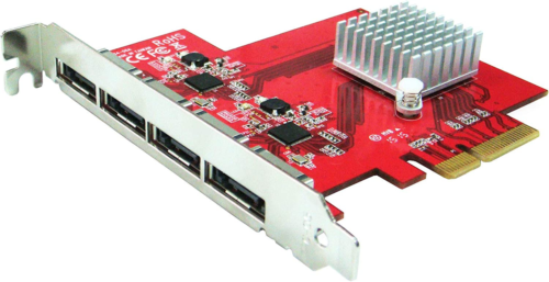 Pex-Sa134 4-Port Esata Iii 6Gbps Pci Express Four Lanes Host Adapter Card - Ahci