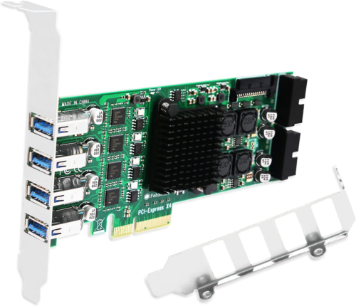 Febsmart 8-Ports Pcie Superspeed 5Gbps Usb 3.0 Card For Windows And Linux Deskto