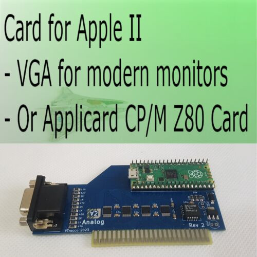 Card Analog V2, Apple Ii Vga, Or High-Speed Z80 Cpm, No Modify Required (Read)