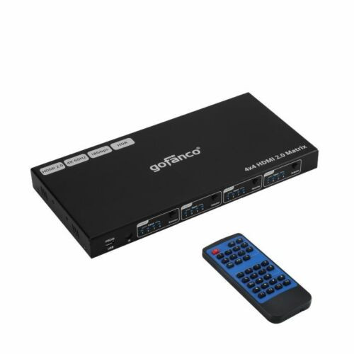 Gofanco 4X4 Hdmi Matrix Switch  Up To 4K 60Hz (Matrix44Hd2-Lt)