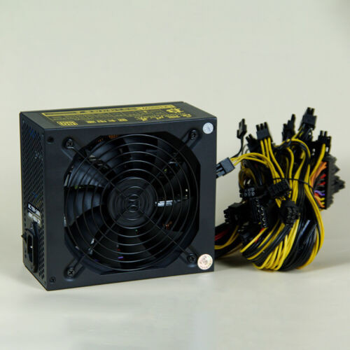 1800W Power Supply Module Psu 80 Plus For 8 Graphics Gpu 110V-240V Black