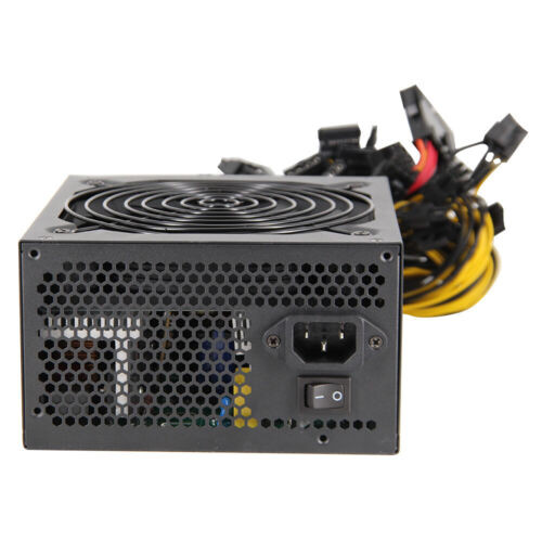 Modular Mining Power Supply 2000W For 8 Graphics Cards Rig Miner 110V-240V Us