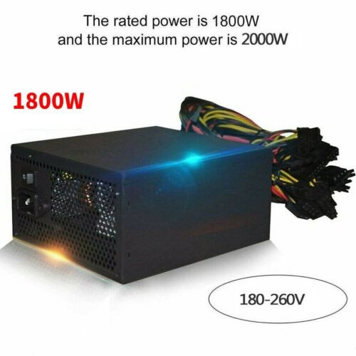 2000W Portable Computer Mining Power Supply Atx Fit For 8 Graphics Card Eth Coin