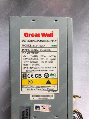 1Pc Used Great Wall Btx-300Ap Power Supply 300W
