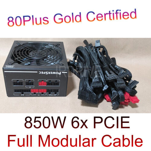 Powerspec® 850W 80+ Gold Fully Modular Sli/Cross Fire Atx Gaming Pc Power Supply