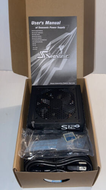 Seasonic S12G 550W Atx 12V Power Supply Series 80 Plus Gold- New Open Box