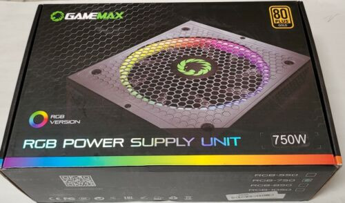 Gamemax 750W Fully Modular 80+ Gold Certified Rgb Power Supply