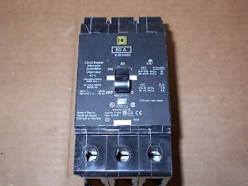 Square D EJB 3 pole 60 amp 480y/277v EJB34060 Circuit Breaker