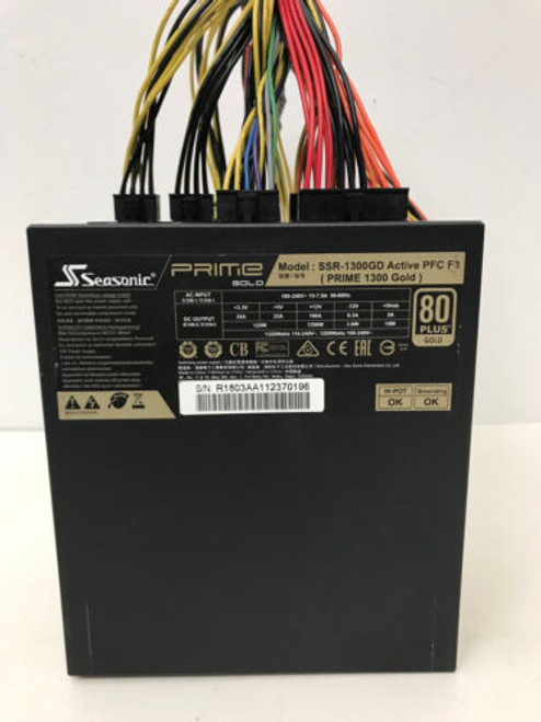 Seasonic Ssr-1300Gd Active Pfc F3 1320 Watt Prime Gold Power Supply With Harness