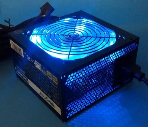 New Silent 1000W 2X Pcie Round Fan Grill Gaming Pc Atx/Eps 12V Led Power Supply