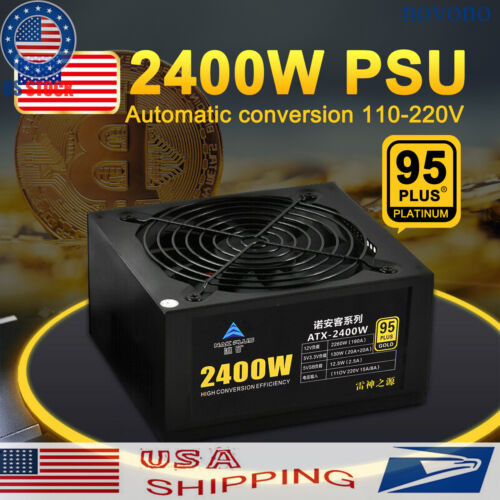 2400W Modular Power Supply Psu 110V For 8 Graphics Gpu Us