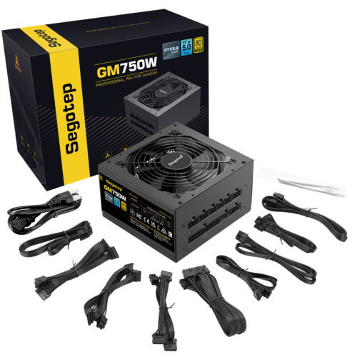 Segotep 750W Pcie 5.0 Full Modular 80+ Gold Psu Atx 3.0 Gaming Power Supply