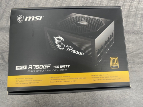 Msi Mpg A750Gf, 80 Gold Full Modular Gaming Psu, Japanese Electrolytic Capacitor