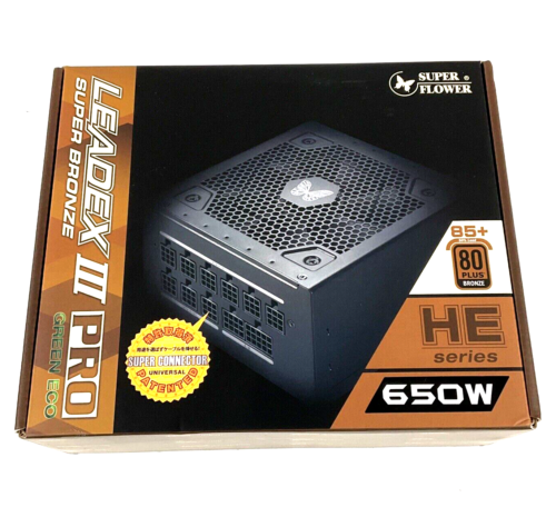 Super Flower Leadex Iii Bronze Pro 650W 80+ BronzeEco Fanless & Silent Mode F