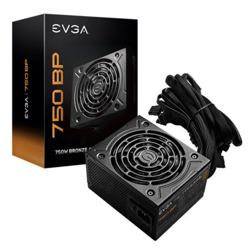 Evga 750 Bp 80+ Bronze 750W 120Mm Power Supply 100-Bp-0750-K1