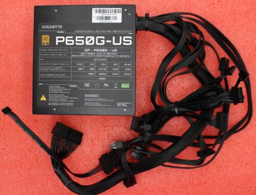 Gp-P650G-Us - Gigabyte 650W 80 Plus Gold Power Supply (New Pull)