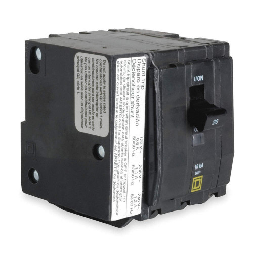 SQUARE D QO3401021 Circuit Breaker,40A,Plug In,120/240V,3P