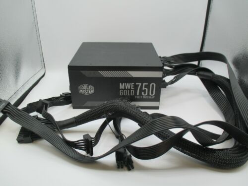 Cooler Master Mwe Gold750 Fully Modular Mpy-7501-Afaag Powersupply W/Cables Used