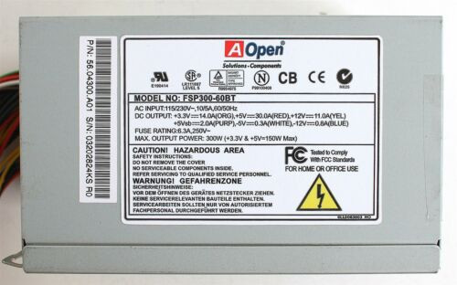300W Power Supply, Fsp300-60Bt, P/N: 56.04300.A01