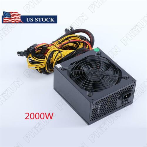 Fit 8Pcs Graphic Card 2000W Mining Power Supply Mining Rig Power Supply