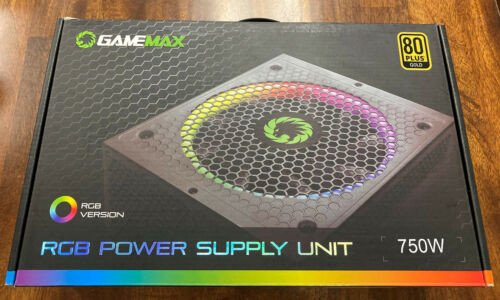 Gamemax Rgb750 750W Power Supply Fully Modular 80+ Gold - Vairous Color