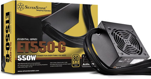 Silverstone Tek 550W 80 Plus Gold Fixed Cable Power Supply With Flat Black Cable