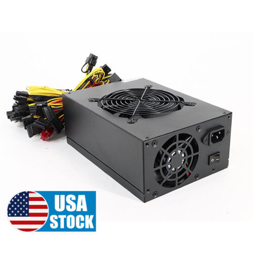 110V 2200W Power Supply Psu For 8 Video Cards Atx Eth Mining Computer Usa Stock