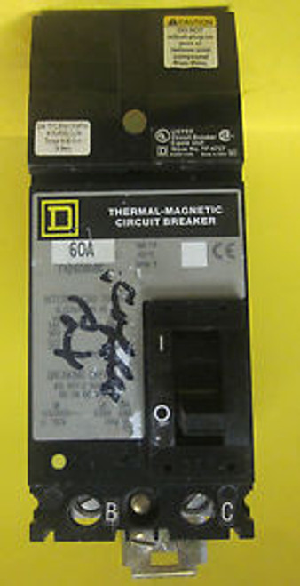 SQUARE D  60 AMP 2 POLE I-LINE CIRCUIT BREAKER FA26060BC ......WB-63