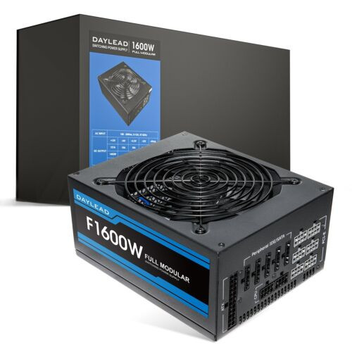 Daylead 1600W Atx Mining Power Supply Fully Modular Psu For Mining Rig 100-240V