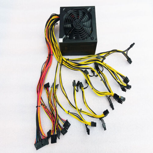 1600W Power Supply For 6Gpu Eth Rig Ethereum Coin Miner Mining Dedicated 90 Gold