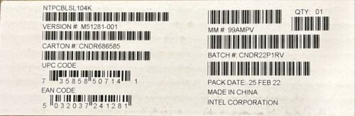 Intel Ntpcblsl104K 1U Slimsas Cable X4 Mb To Hsbp Kit New Brown Box
