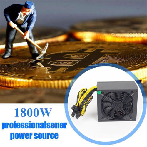 1800W Atx Power Supply For Pc Mining Rig Support 6 Graphics Cards 6P Ports Gpu