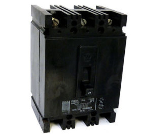Westinghouse FB3025L 25A 3-Pole 600V Circuit Breaker 1 YEAR WARRANTY