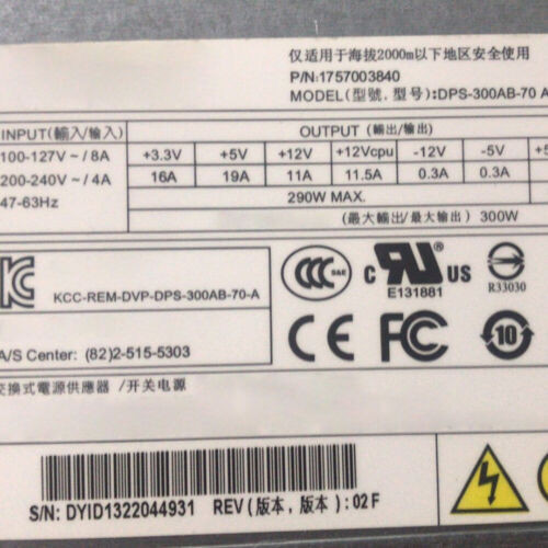 300W For Dps-300Ab-70A Power Supply Psu