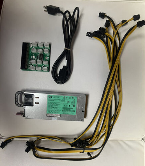 Hp Dps-1200Fb 1200W Psu Power Supply Kit + Zsx Breakout Board + 6Pin-6(+2)Pin