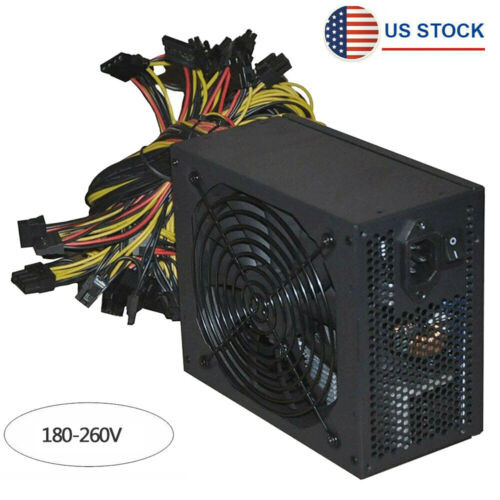 1800W Portable Computer Mining Power Supply For Atx 8 Graphics Card Coin Miner