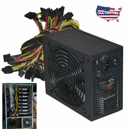 8 Gpu Computer Miner Power Supply Atx Rated 1800W Max 2000W For Us Stock