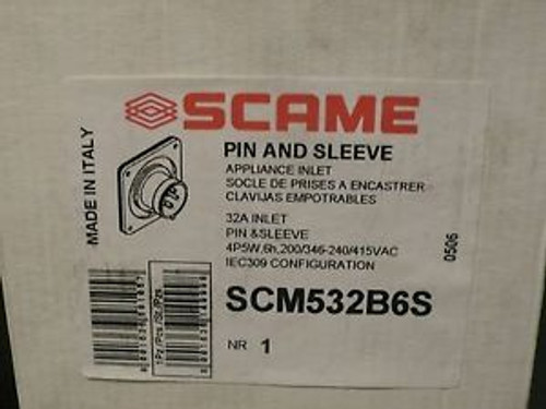 SCAME  PIN AND SLEEVE SCM532B6S APPLIANCE  INLET  - NEW