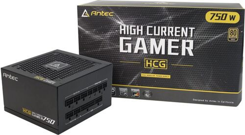 Antec High Current Gamer Gold Psu 750W 80+ Gold Atx Power Supply Fully Modular