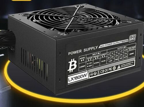 1800W Modular Mining Power Supply Psu For 8 Gpu Eth Rig Ethereum Miner New