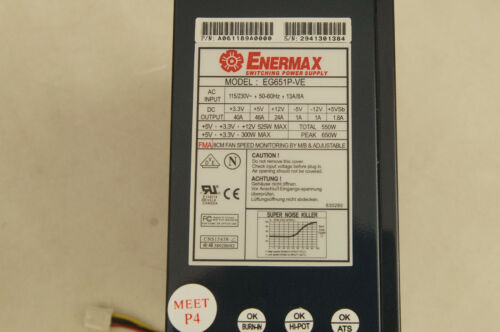 Enermax Eg651P-Ve 650W Max 20+4 Pin Switching Power Supply