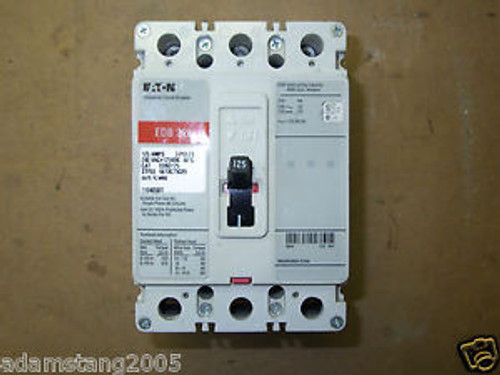 Cutler Hammer EDB EDB3125 125 amp 3 pole CIRCUIT BREAKER Chipped