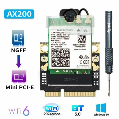 2974Mbps Wifi Card Wireless Bluetooth 5.1 Ax200 Ax200Ngw 802. Pci-E Wi-Fi