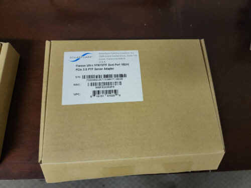 New Solarflair Sfn7322F 2P Dual Port 10Gbe Pcie 3.0 Ptp Adapter G3U45A