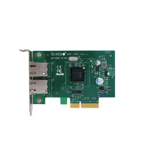 For Supermicro Aoc-Sgp-I2 Intel I350-T2 Chip 2-Port Pci-Express 2.1 X4 Card