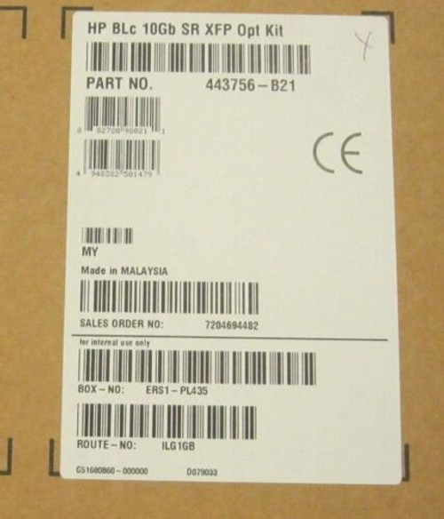 Hp 443756-B21 Xfp 1 X 10Gbase New In Box