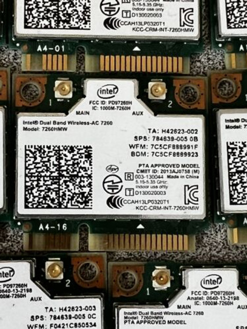 Intel Ac-Wireless 7260Hmw Half Mini Pcie Cards (2) 802.11Ac W/ Bluetooth 4.0