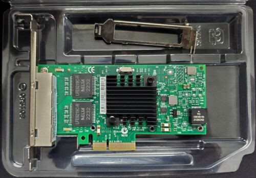 Intel I350T4-V2 Ethernet Server Adapter Network Card, Full & Low Profile Bracket