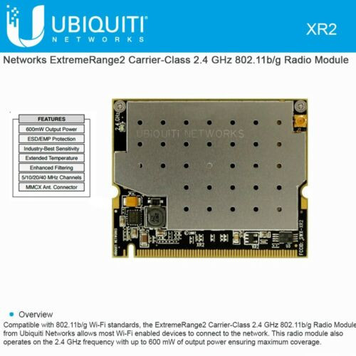 Ubiquiti Xr2 Xtremerange2 Carrier Class Mini-Pci 600Mw 2.4Ghz 802.11B/G Mmcx Con