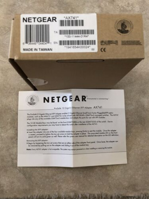 Netgear Ax741 Prosafe 10 Gigabit Ethernet Xfp Adapter Module